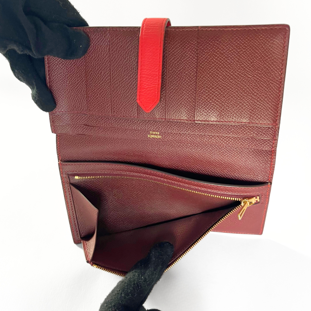 6. Hermès Bearn Wallet Epsom Leather