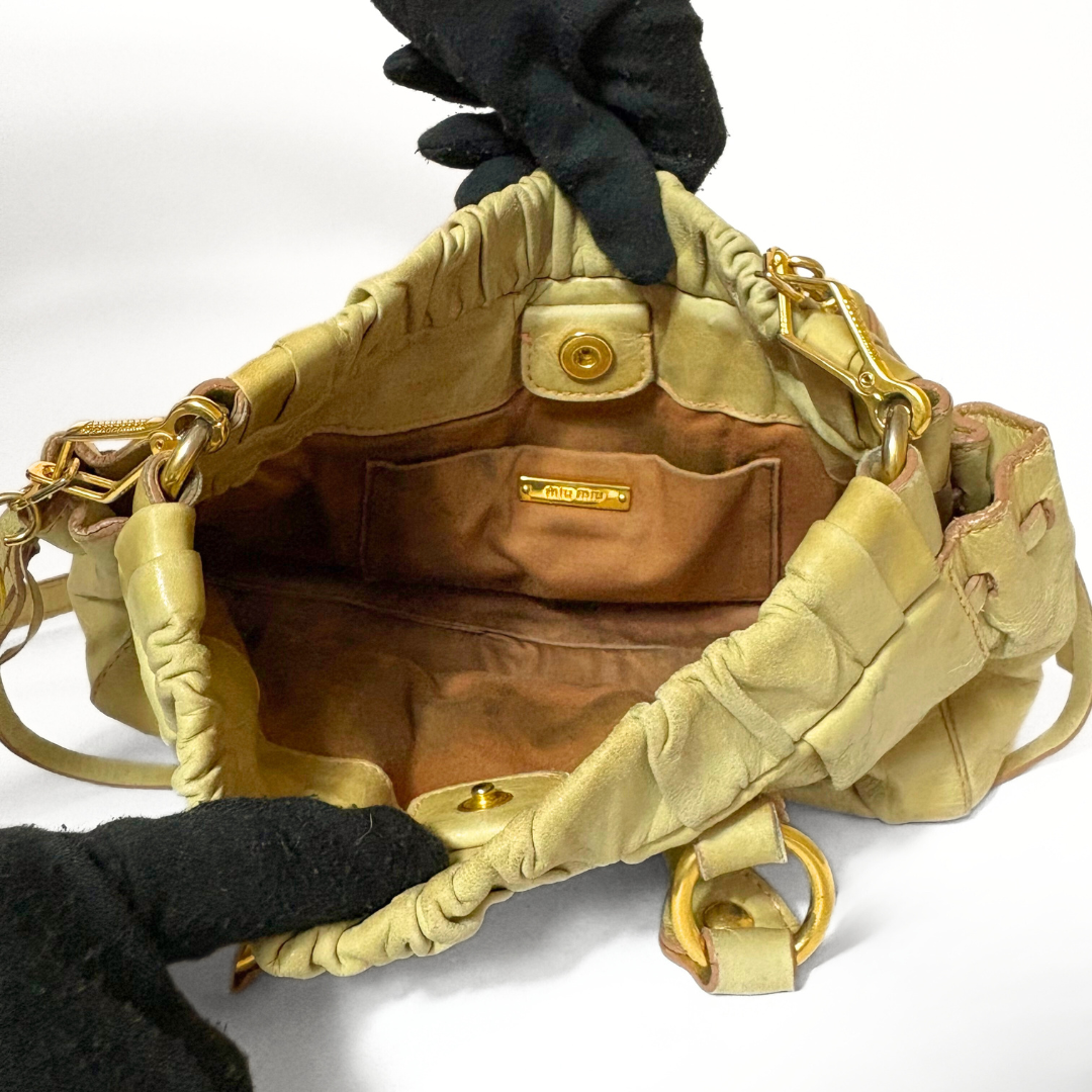 Miu Miu Vitello Handbag Leather