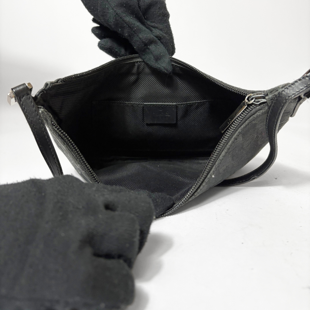 Gucci Shoulder Bag Black Canvas