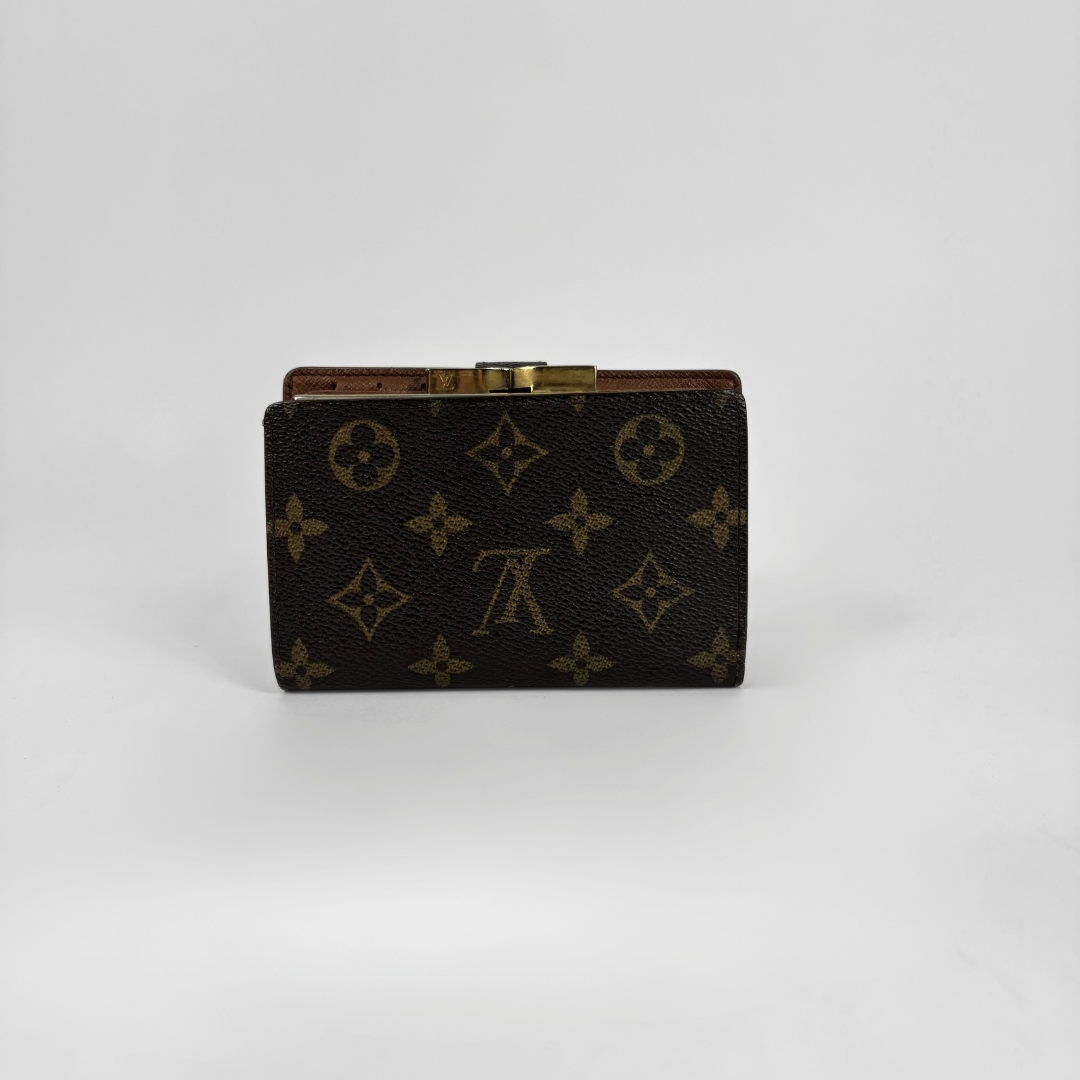 Louis Vuitton Clip Wallet Monogram Canvas on a white background