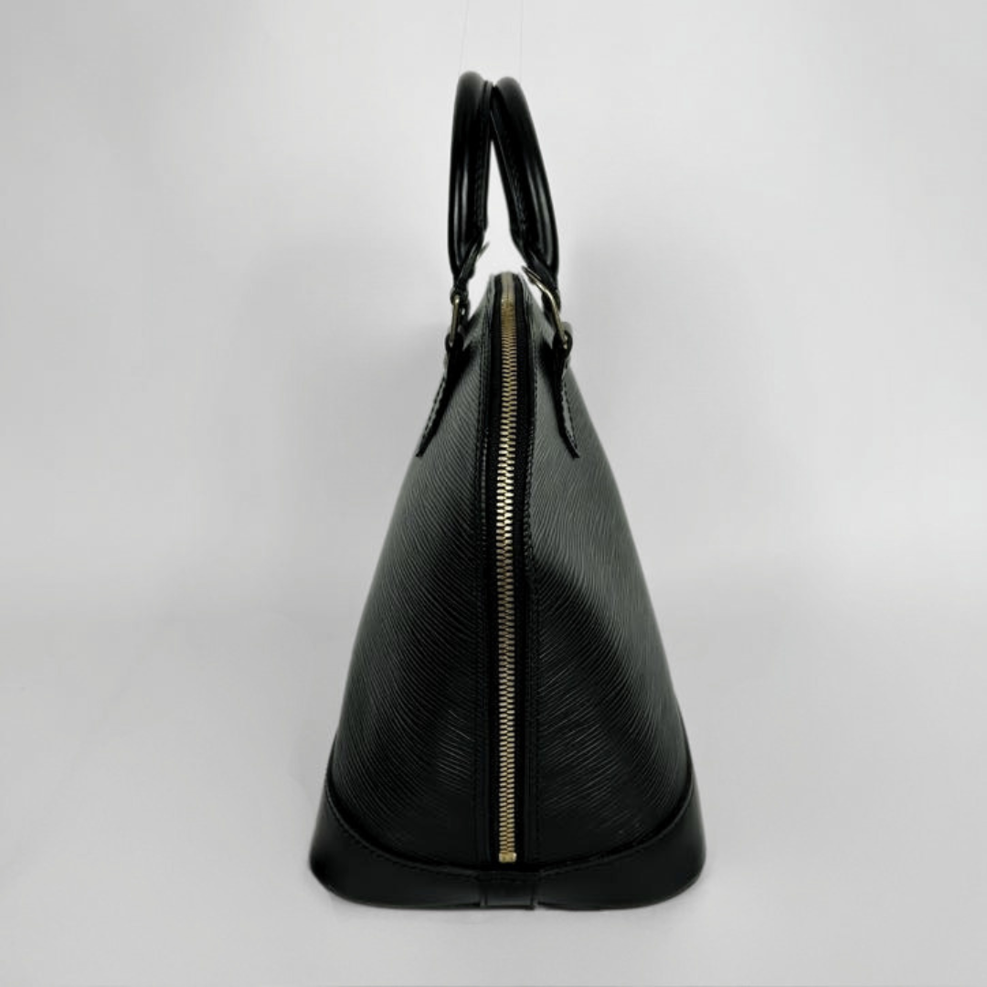 Louis Vuitton Alma in Black Epi Leather on a white