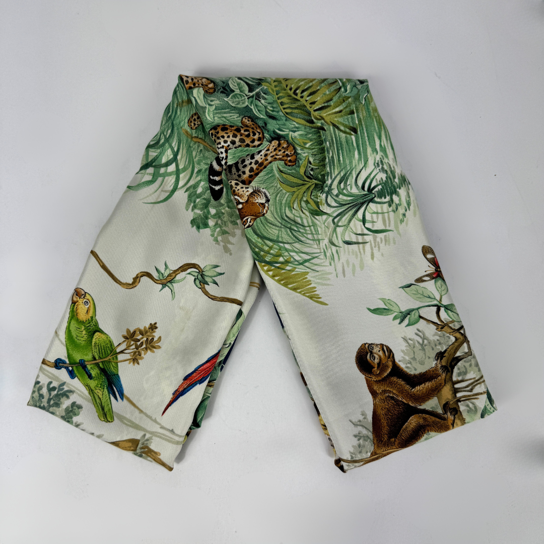 Hermes scarf on white background
