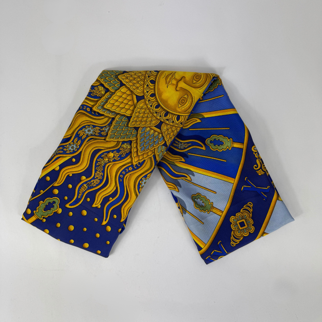 Hermes scarf on white background