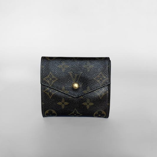 Folded wallet with a distinctive pattern on a light gray background