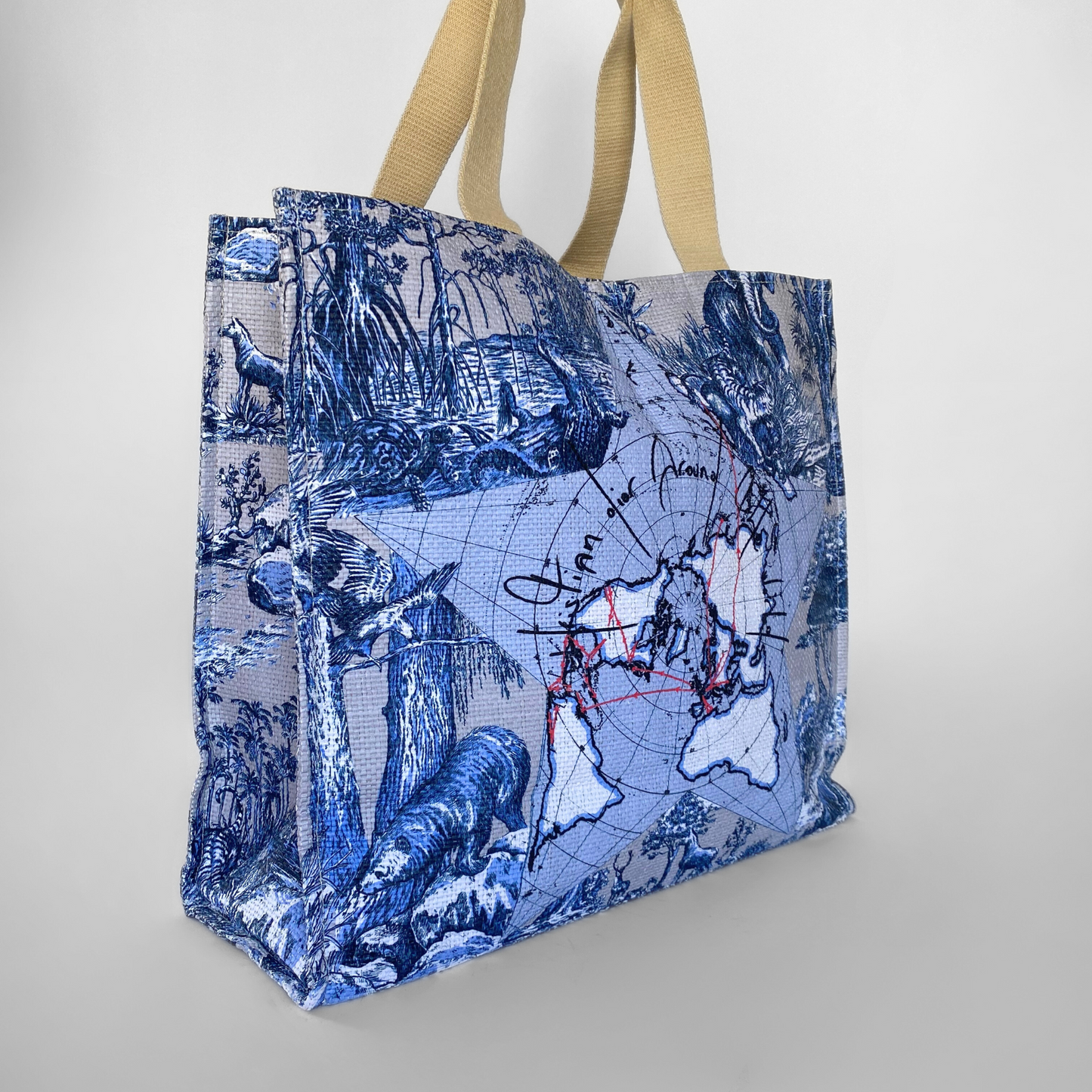 Dior Around The World Tote Bag Cotton