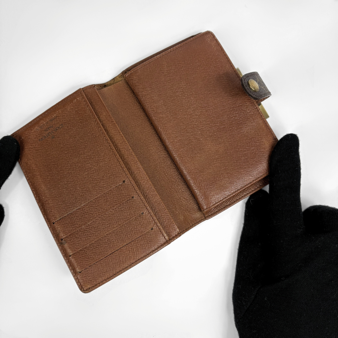 Louis Vuitton Clip Wallet Monogram Canvas on a white background