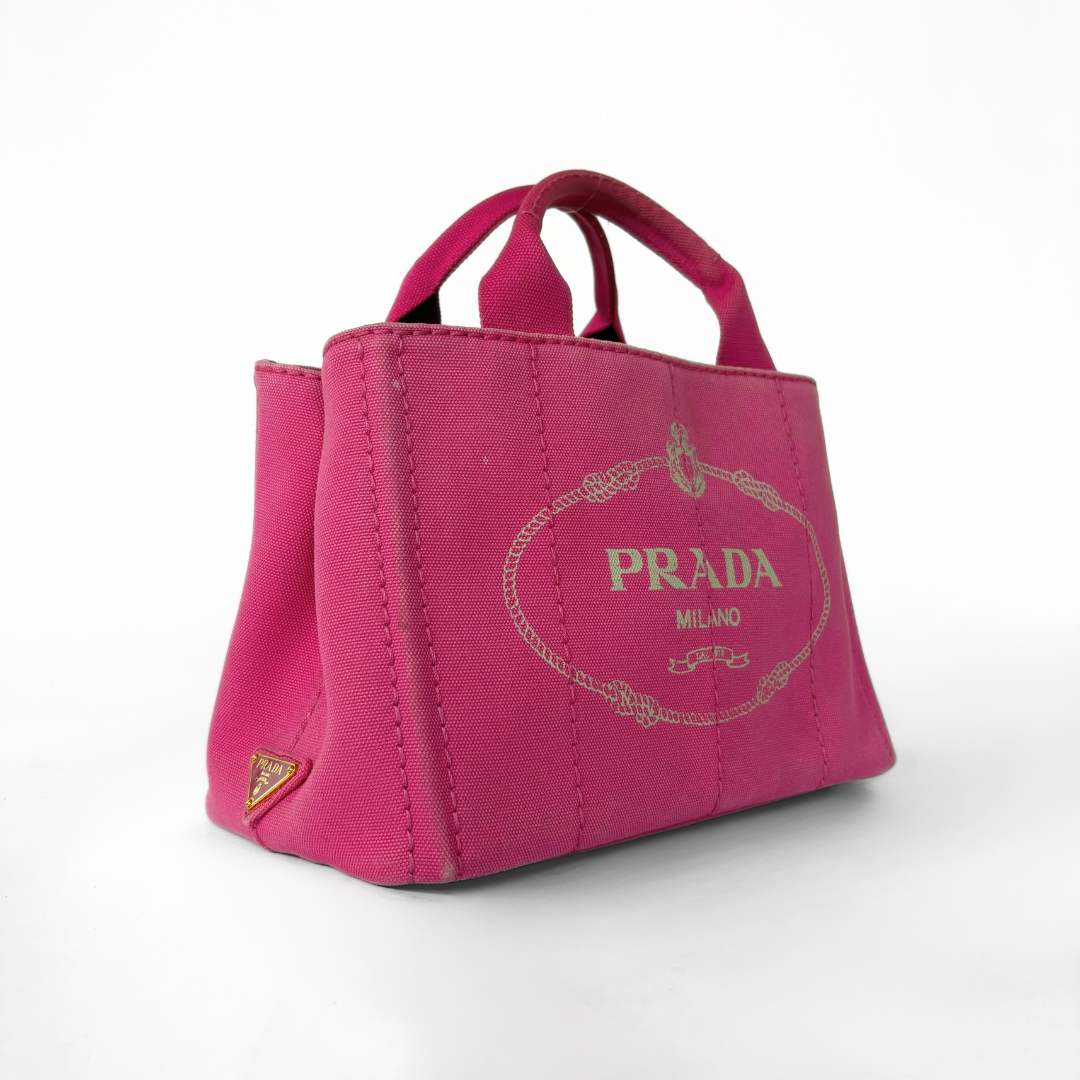 Prada Canapa Tote Small Canvas