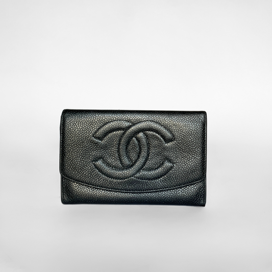 Chanel Chanel Wallet Black Caviar Leather - Wallets - Etoile Luxury Vintage