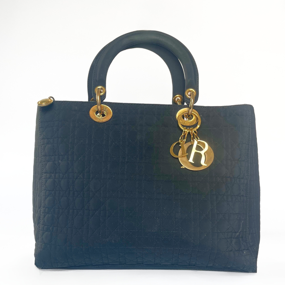 Dior Lady Dior GM Cannage Microfiber