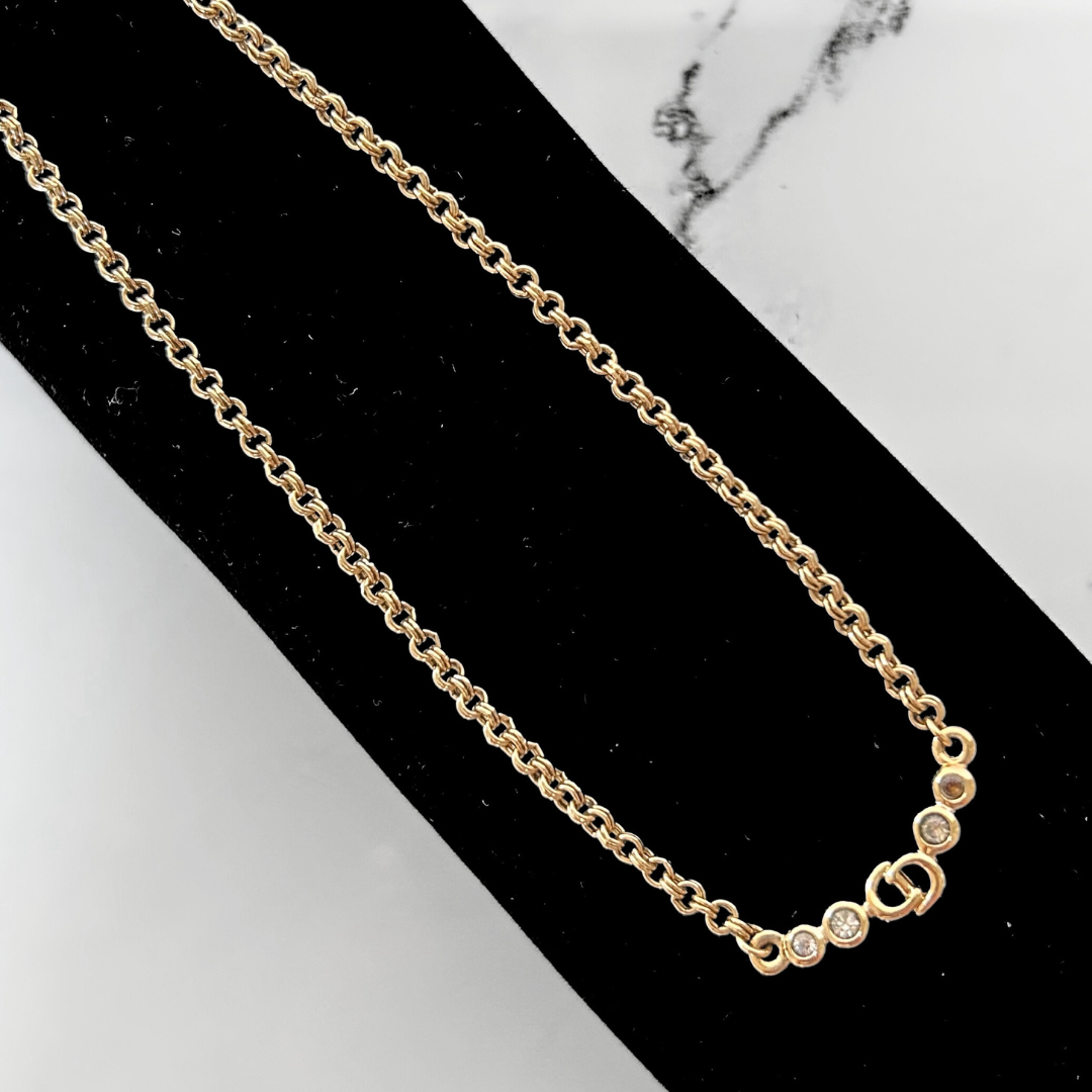 Dior Dior Necklace Gold Metal - Jewelry - Etoile Luxury Vintage