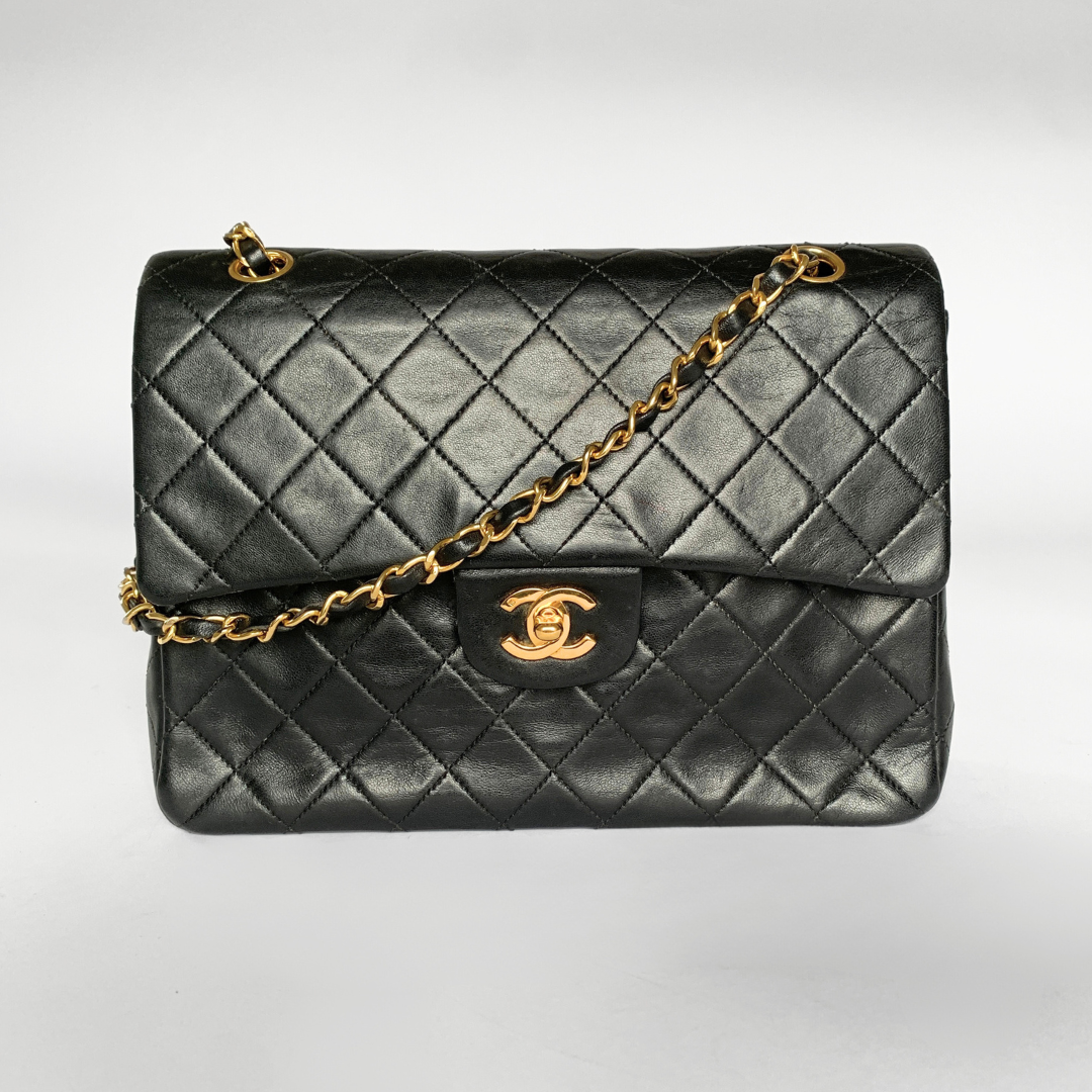 Chanel Chanel Classic Double Flap Bag Tall Medium Lambskin Leather - Shoulder bags - Etoile Luxury Vintage