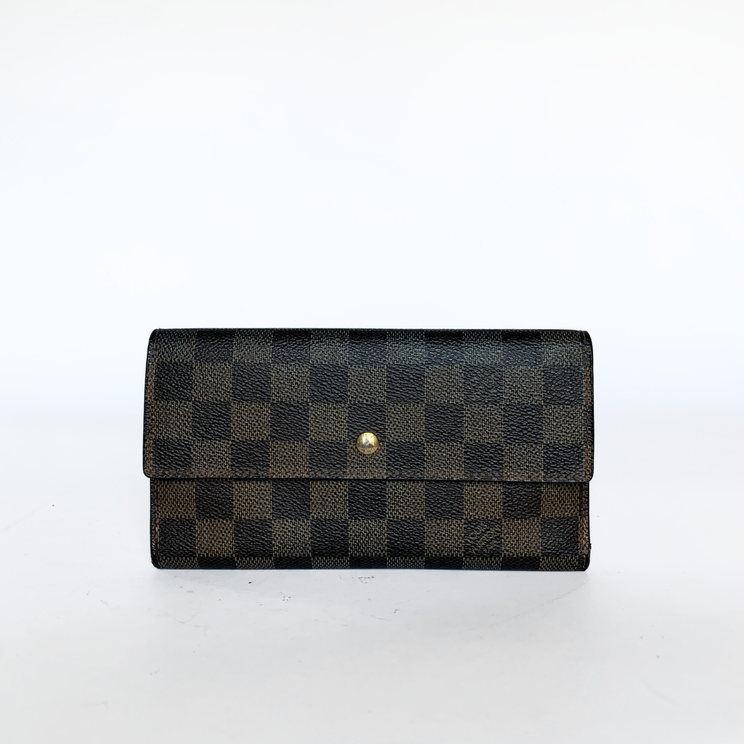 Louis Vuitton Porte Tresor International Wallet Damier Ebene Canvas