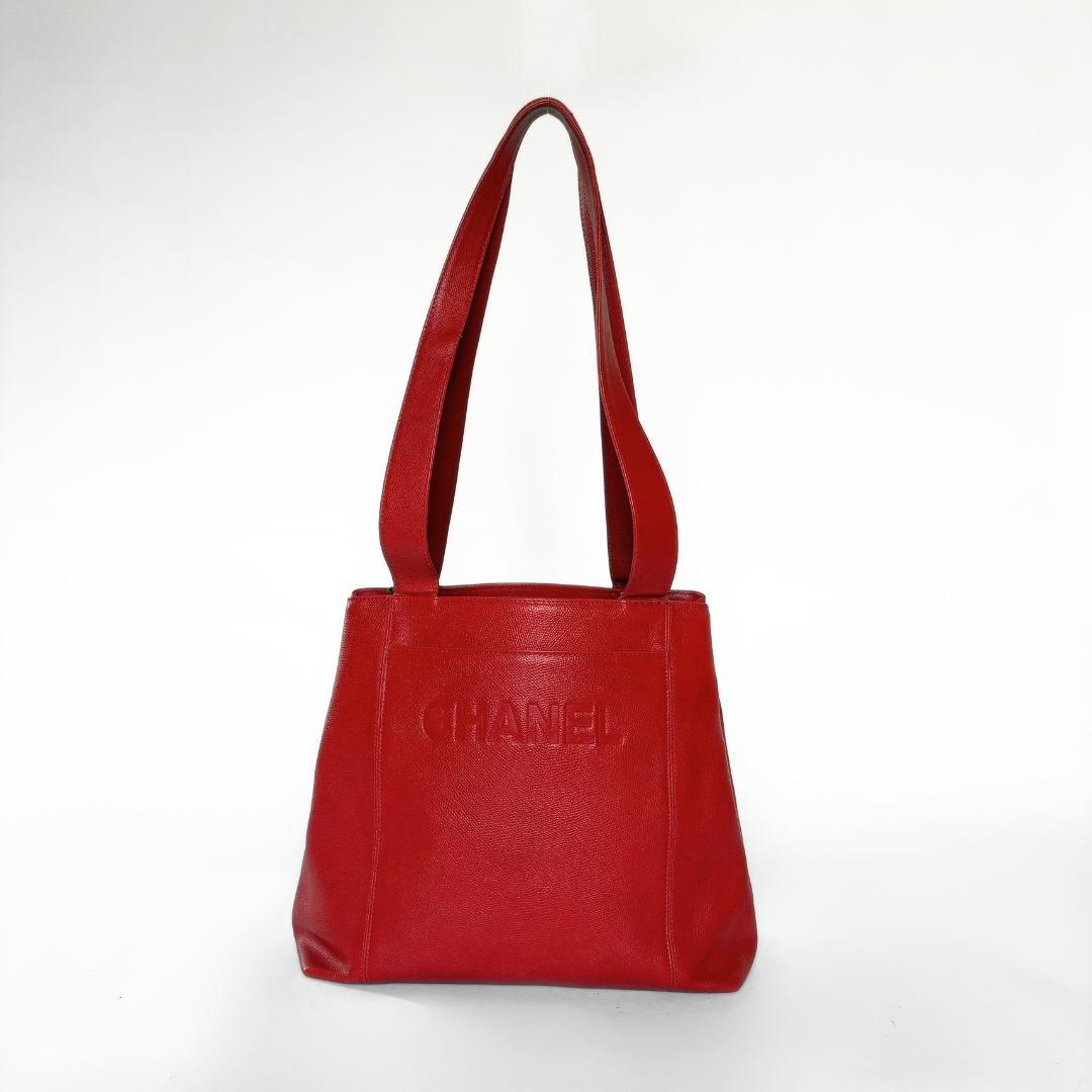 Chanel Big Shopper Red Leather