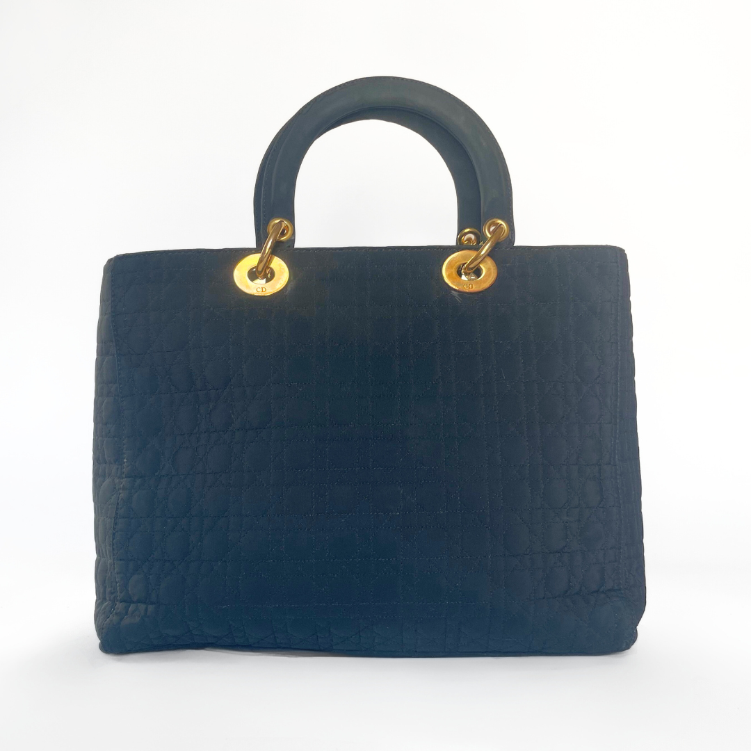 Dior Lady Dior GM Cannage Microfiber