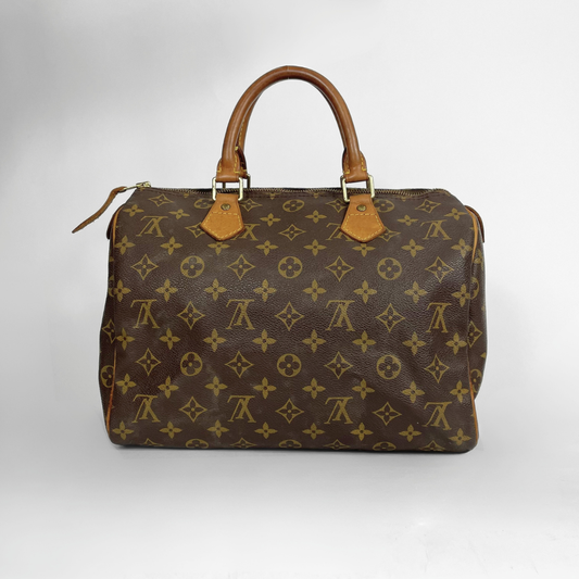 Louis Vuitton Speedy 30 in a white background. 