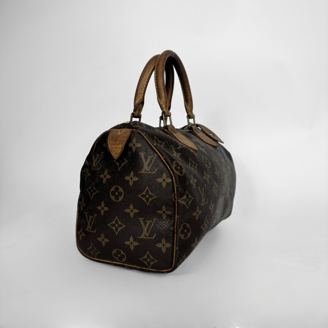 Louis Vuitton Speedy 25 on a white background