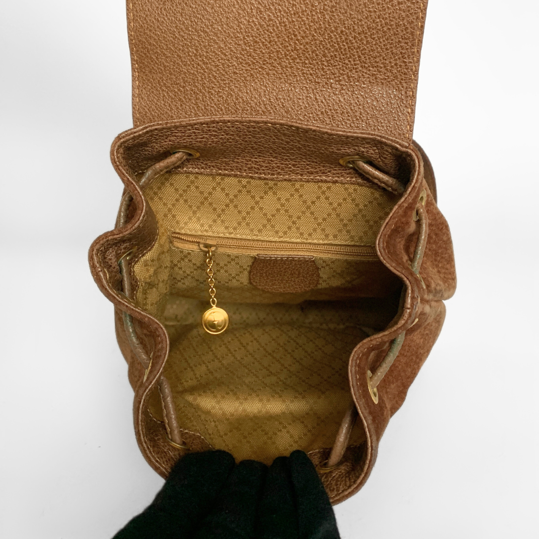 Gucci Gucci Bamboo Backpack Small Suede Leather - Backpacks - Etoile Luxury Vintage