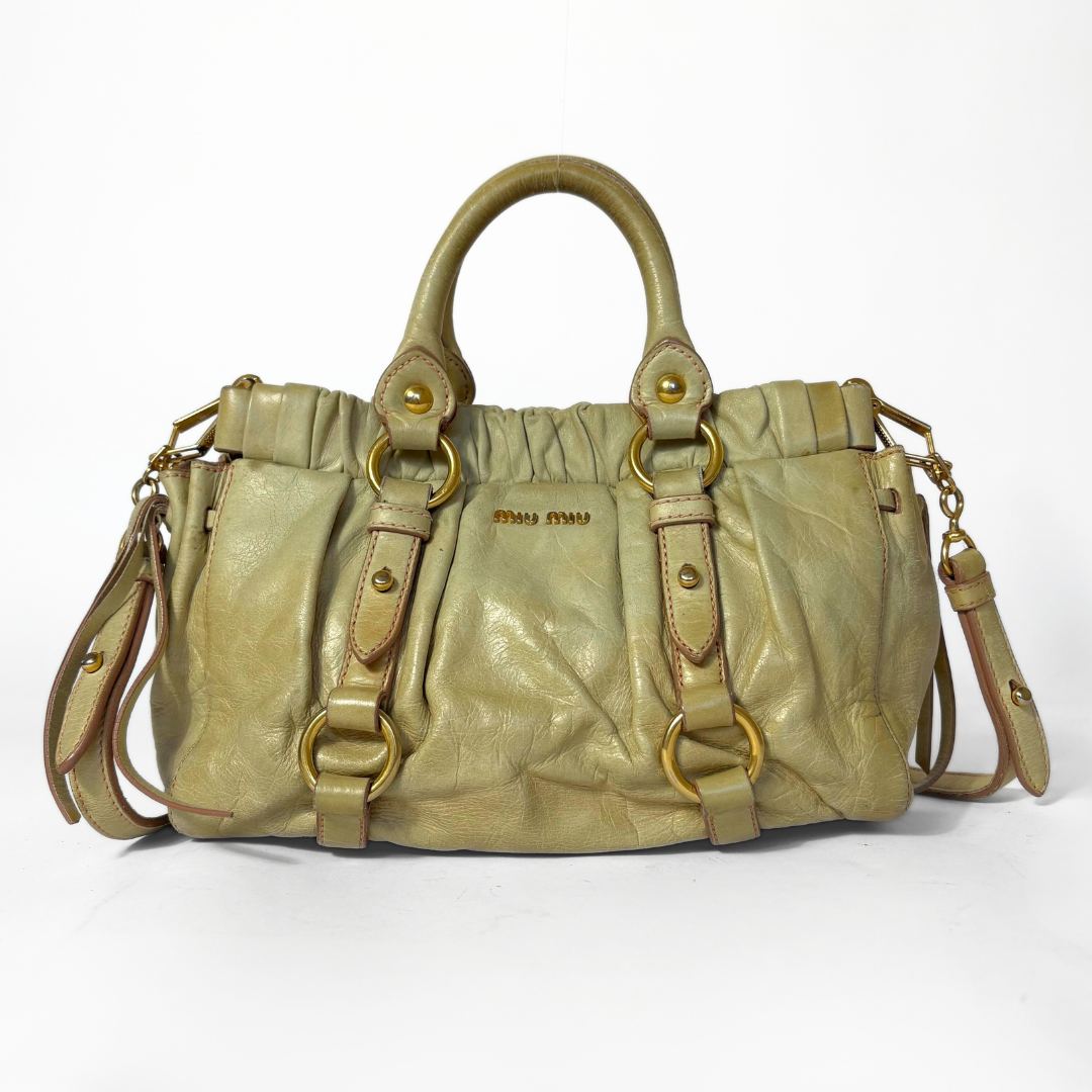 Miu Miu Vitello Handbag Leather