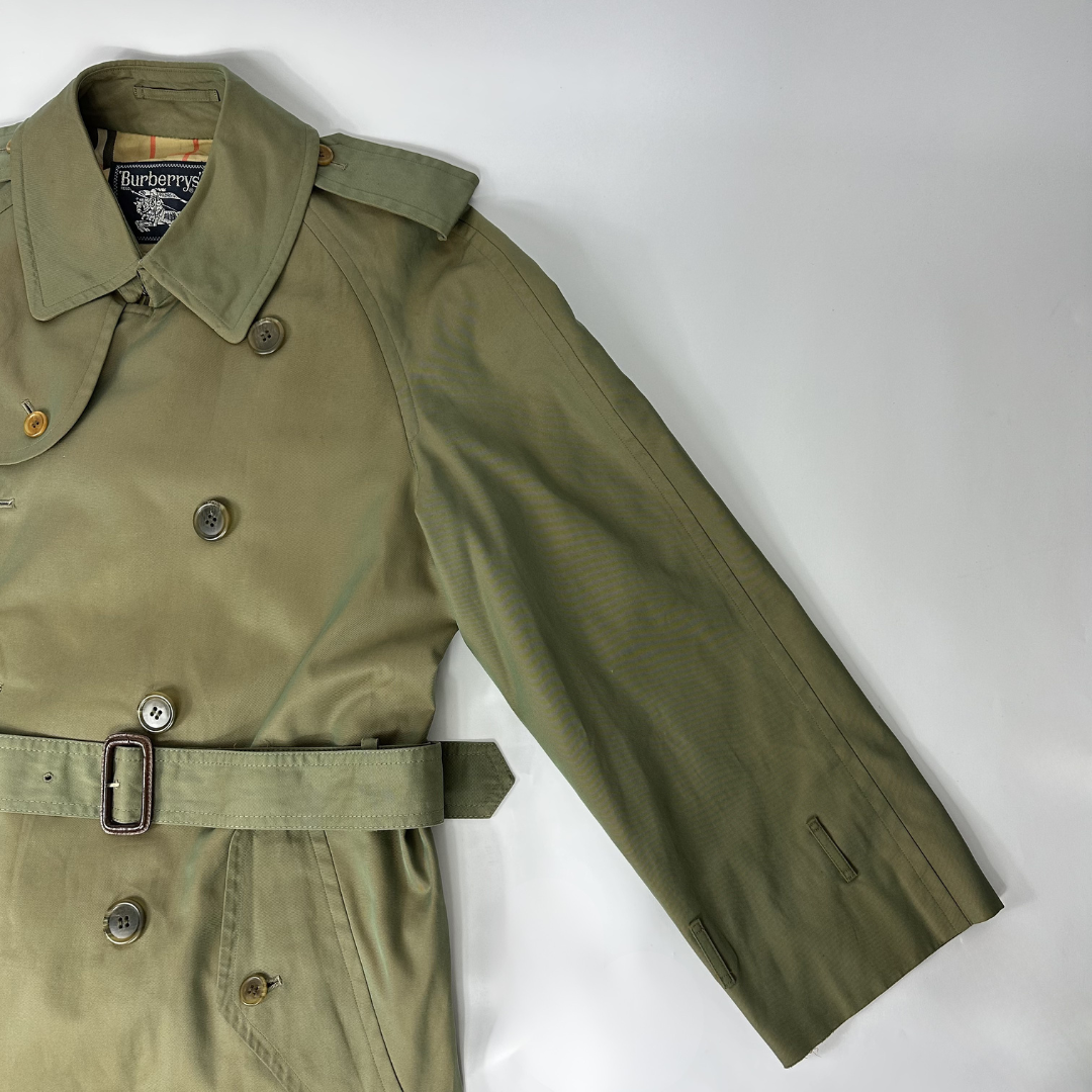Burberry coat on white background