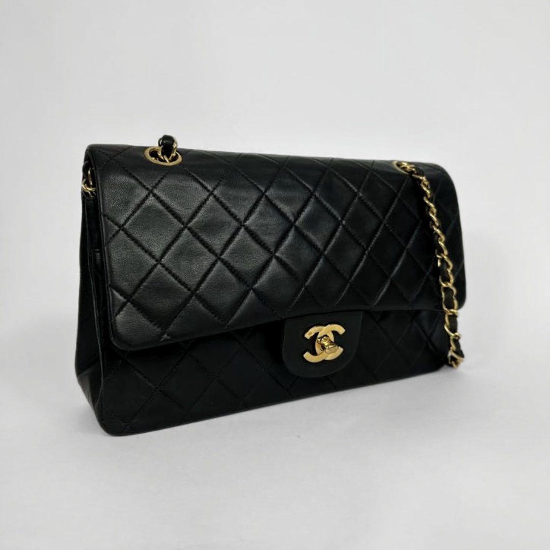 Chanel Medium Double Classic Flapbag on a light background