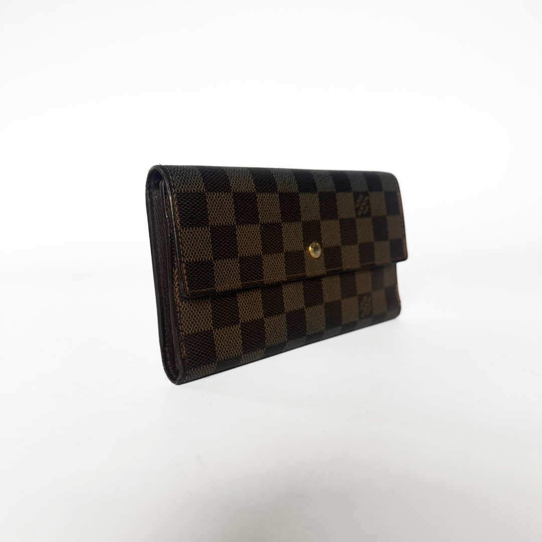 Louis Vuitton Porte Tresor International Wallet Damier Ebene Canvas