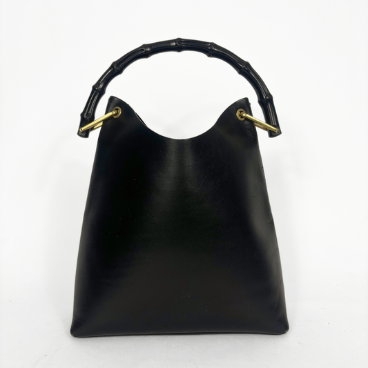 Gucci Leather Black Bamboo