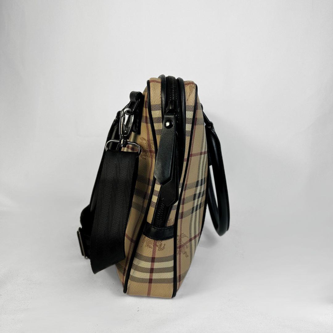 Burberry PVC Business Bag in classic designer style, displayed on a light background.