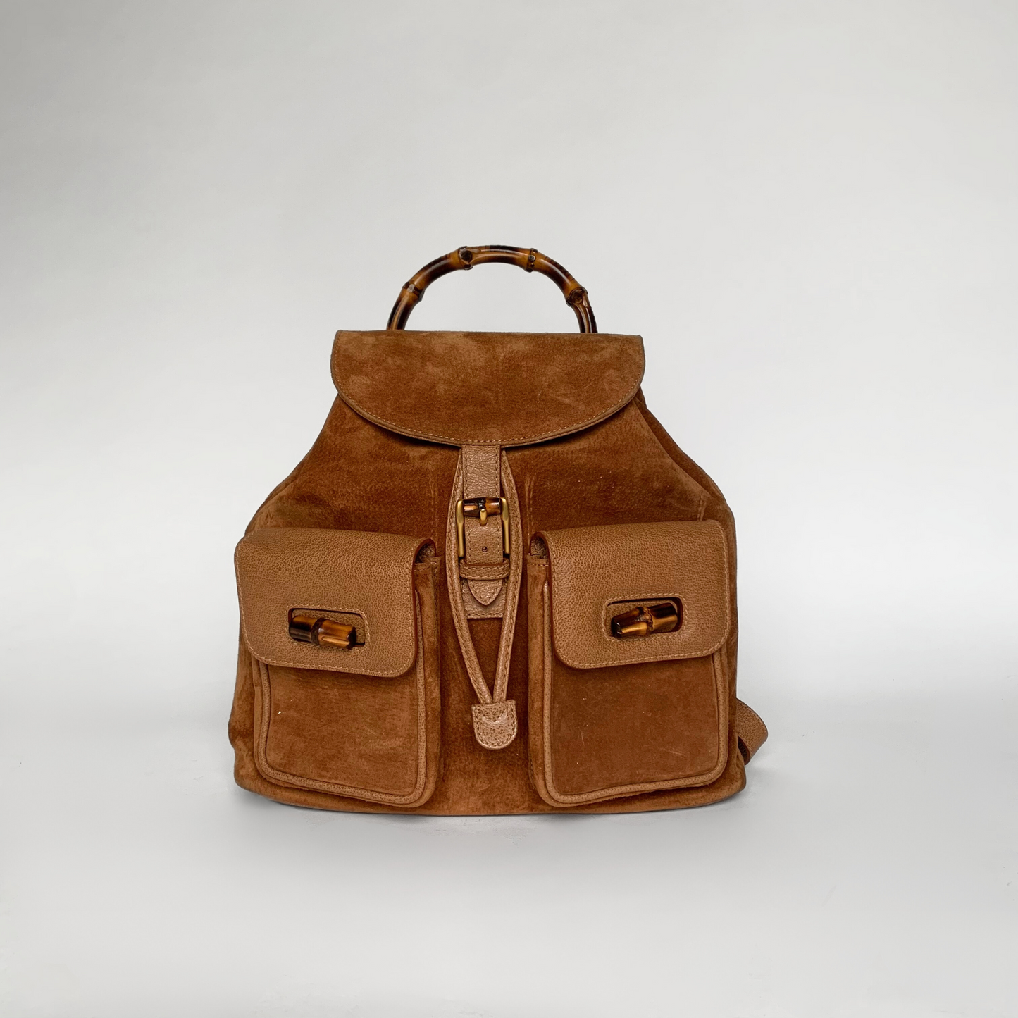 Gucci Gucci Bamboo Backpack Suede Leather - Backpacks - Etoile Luxury Vintage