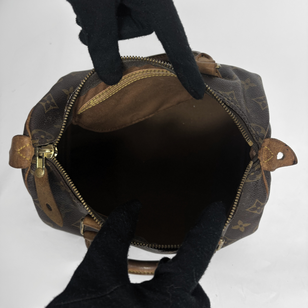 Louis Vuitton Speedy 25 on a white background