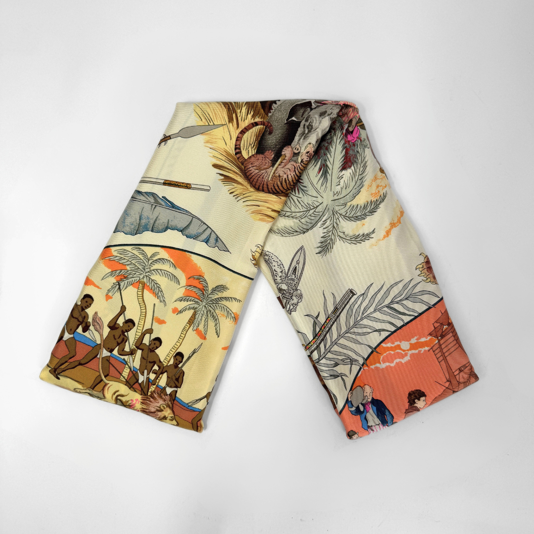  Hermès Scarf Silk on a white background