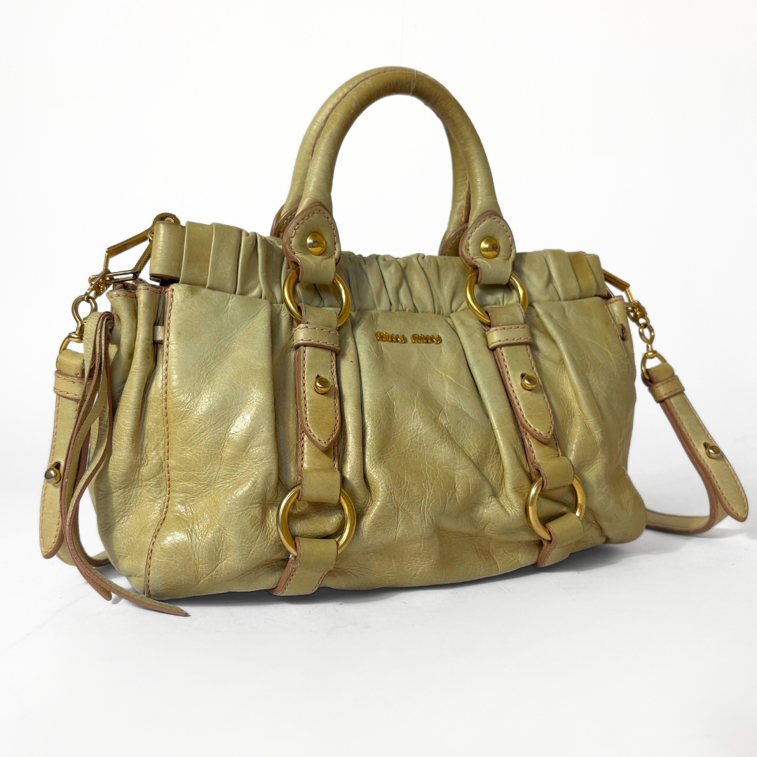 Miu Miu Vitello Handbag Leather