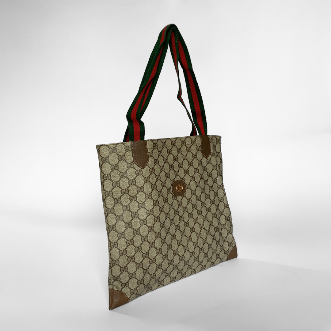 Gucci Gucci Sherry Line PVC Tote Bag Monogram Canvas - Handbags - Etoile Luxury Vintage