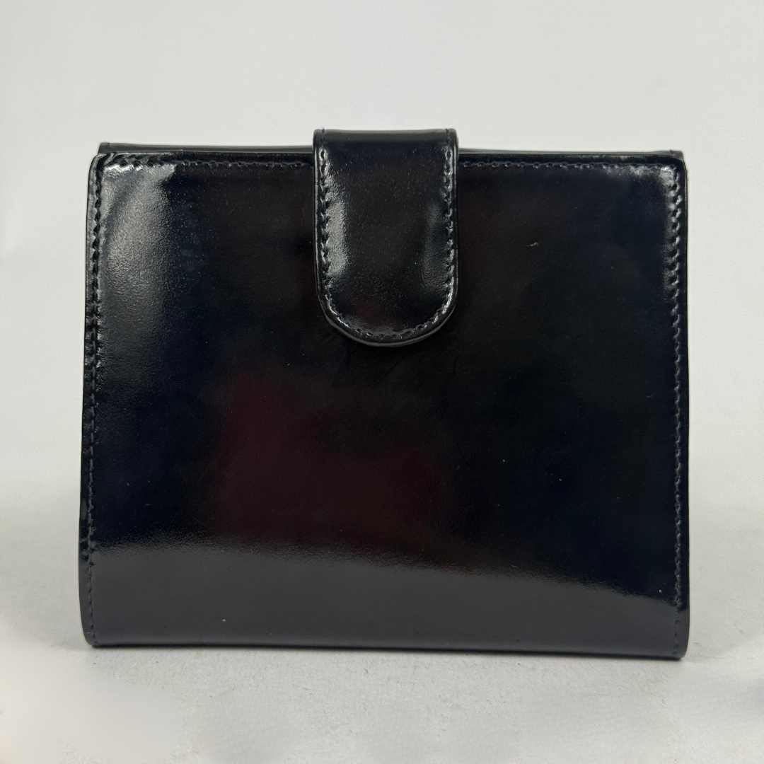 Chanel Black Patent Leather CC Wallet