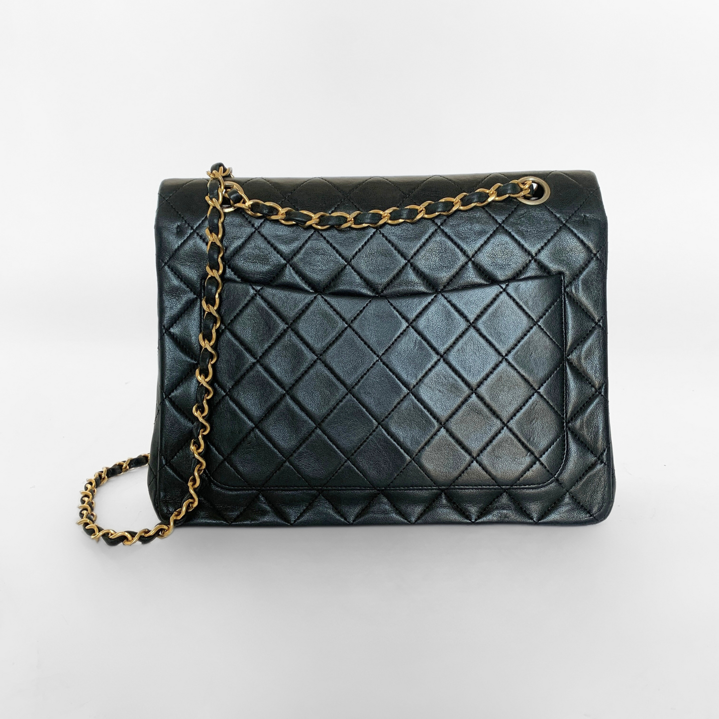 Chanel Classic Flap Bag Medium Tall Lambskin Leather