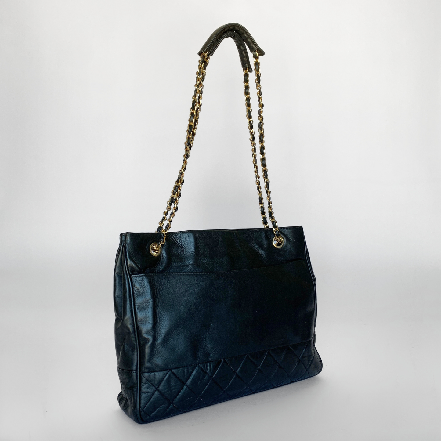 Chanel Shopper Lambskin Leather