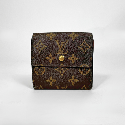 Louis Vuitton monogram wallet on a white background