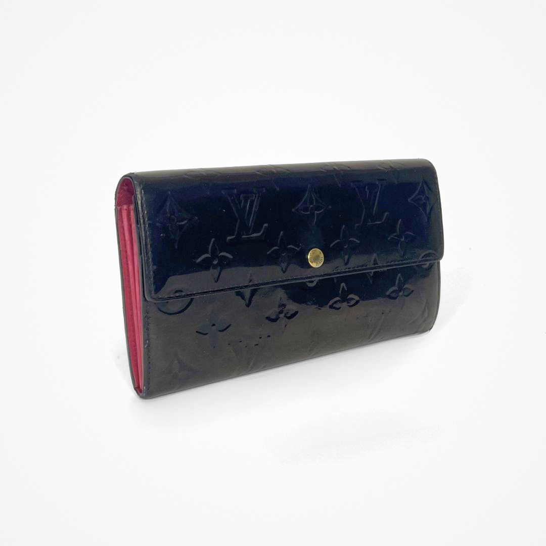 Louis Vuitton Vernis Wallet on a white background