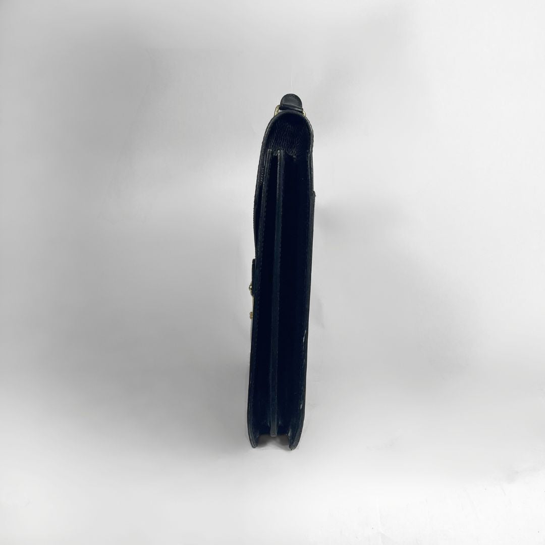 Louis Vuitton Black Epi Serviette Consellier