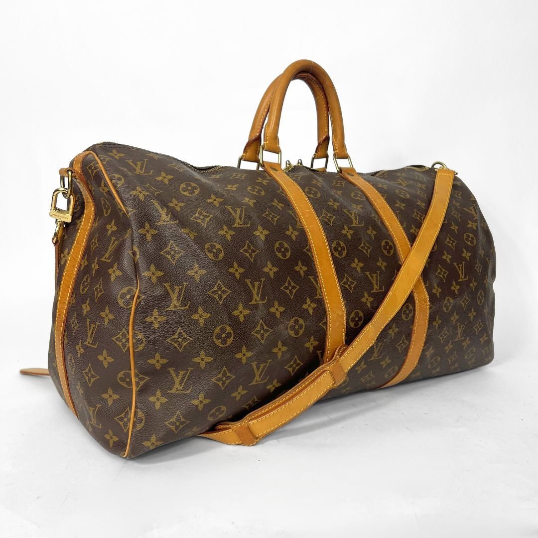 Louis Vuitton Louis Vuitton Keepall 55 Strap Monogram Canvas - Travel bags - Etoile Luxury Vintage