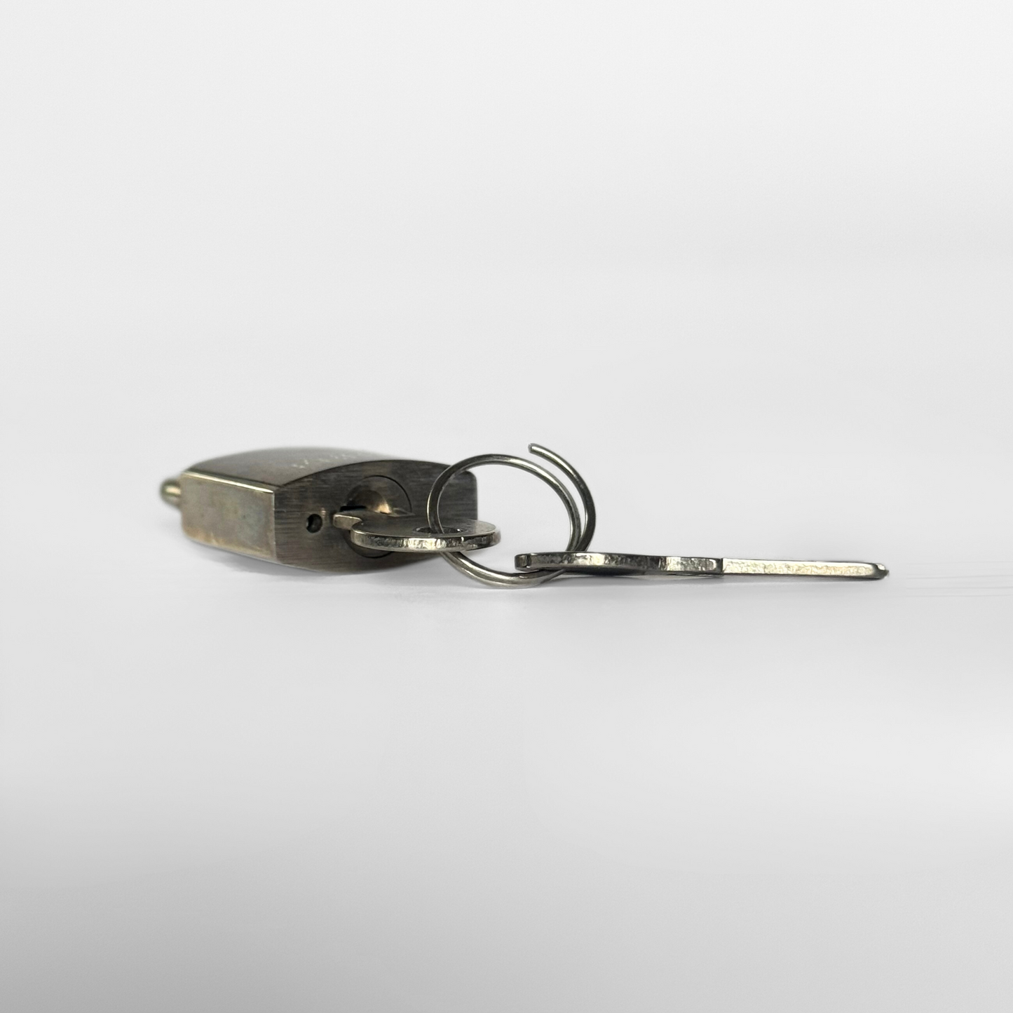 Fendi Lock With Key Silver Metal