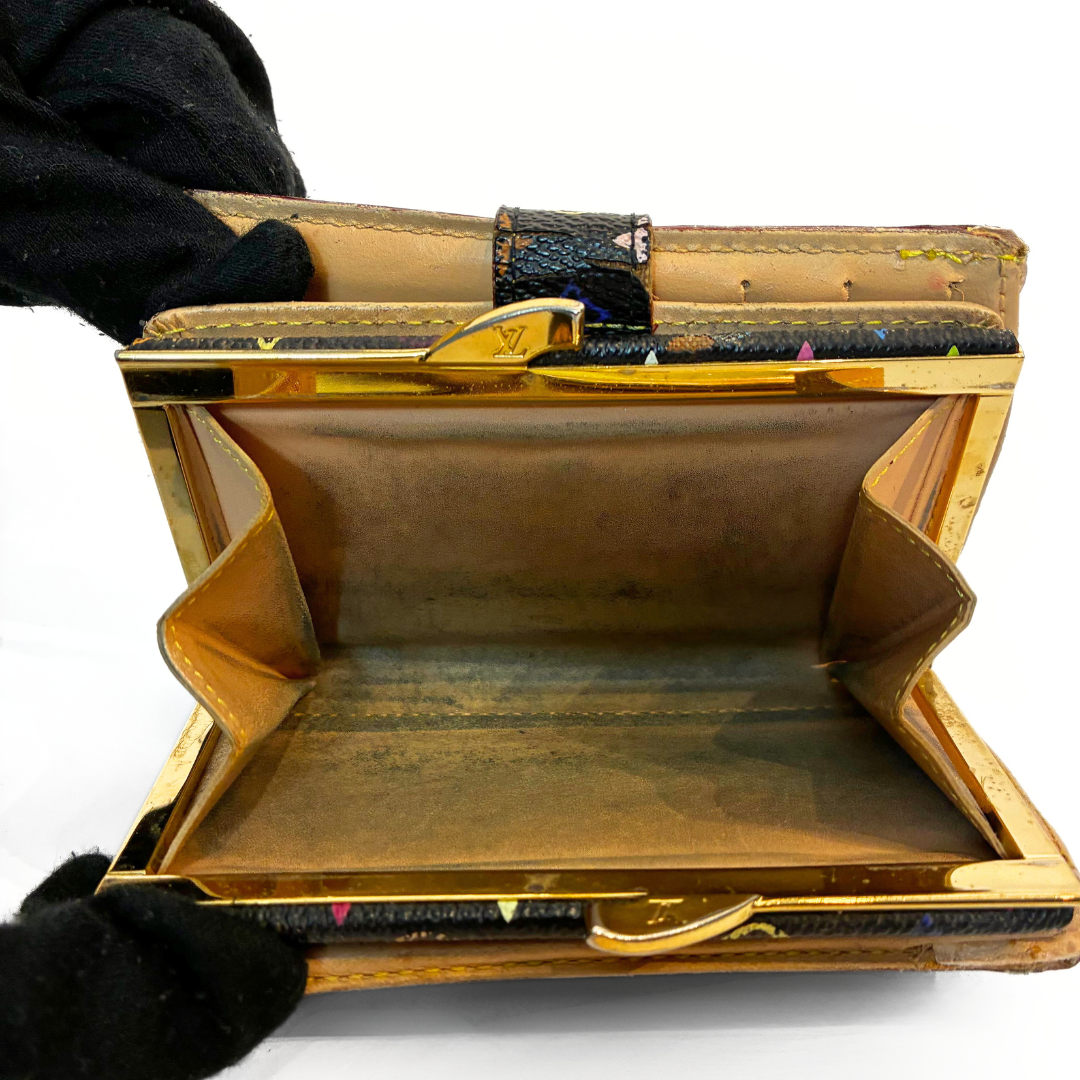 Louis Vuitton Medium Clip Wallet Multicolor Canvas