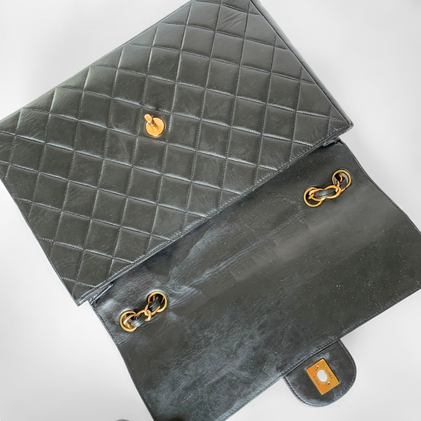 Chanel Classic Flap Bag Maxi Lambskin Leather