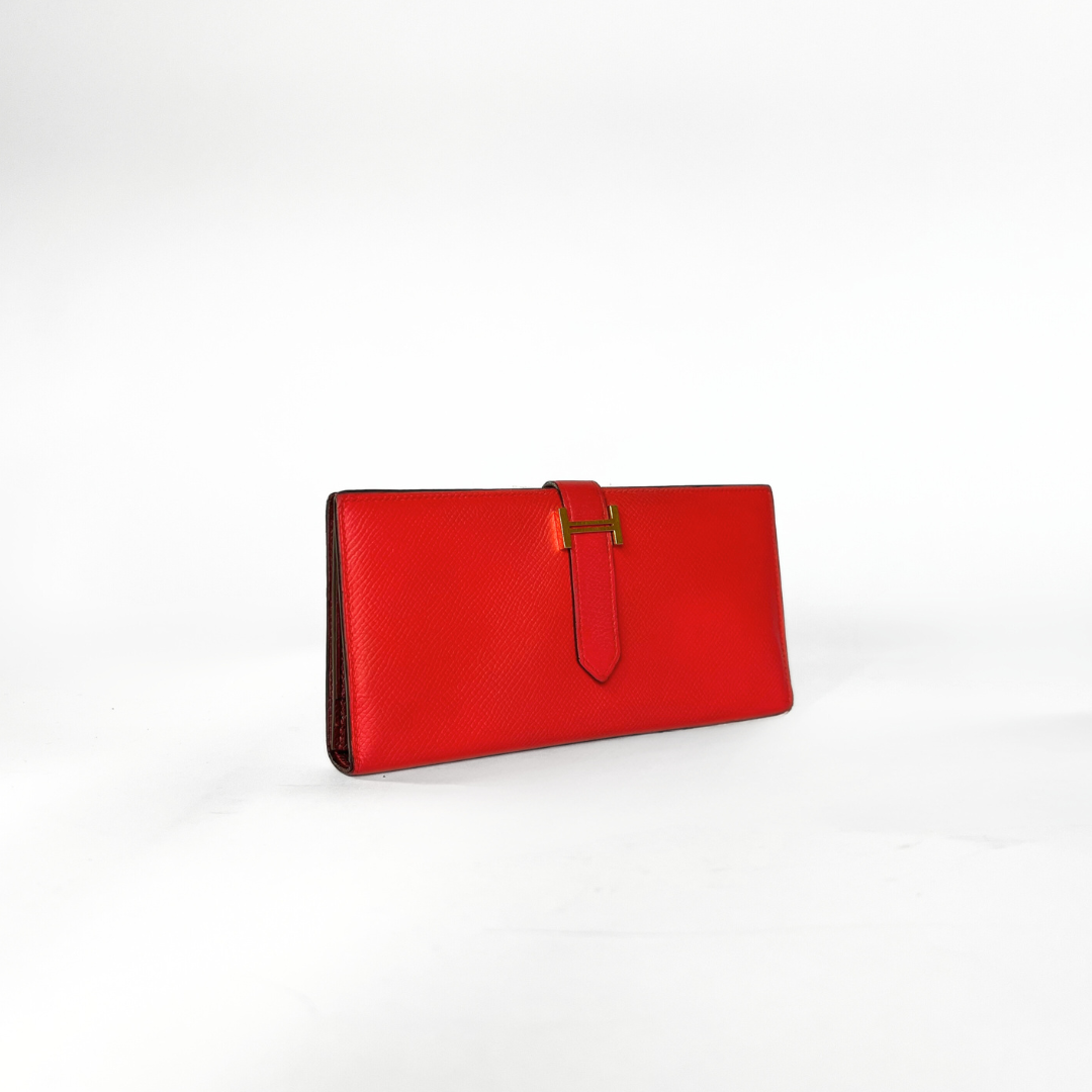 6. Hermès Bearn Wallet Epsom Leather