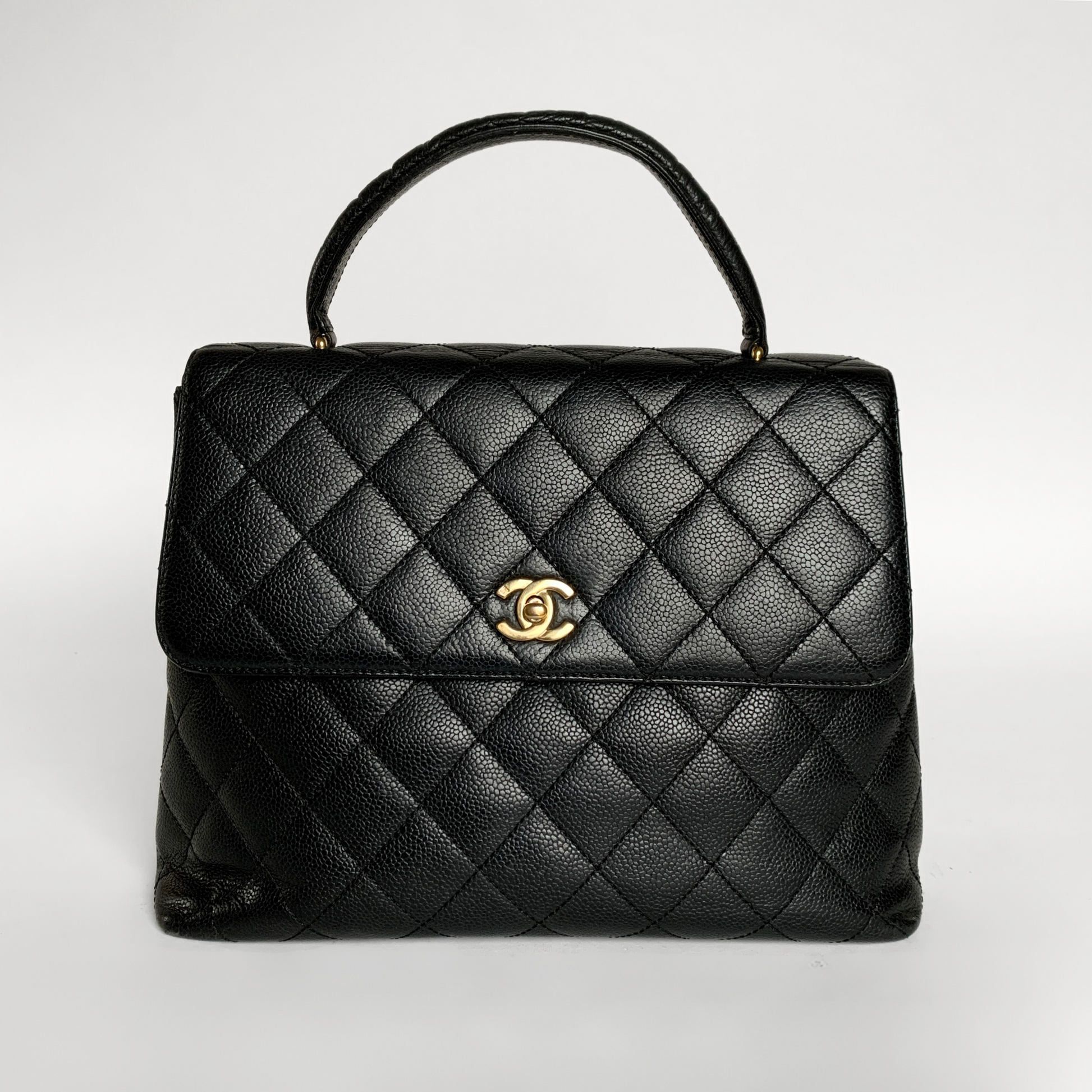 Chanel Chanel Coco Top Handle Bag Caviar Leather - Handbags - Etoile Luxury Vintage