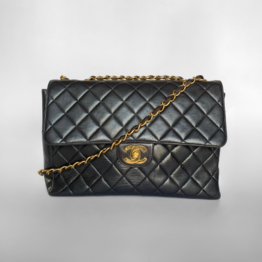 Chanel Classic Flap Bag Maxi Lambskin Leather